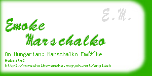 emoke marschalko business card